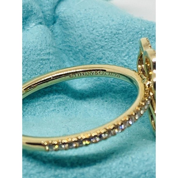 Tiffany & Co. "Paper Flowers" Open Clover 18K Rose Gold Size 5 .24CT Pouch Box - Picture 11 of 11